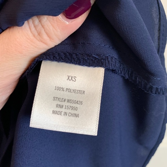 NWT Francesca’s Navy blue sheer like strap dress - Picture 4 of 9